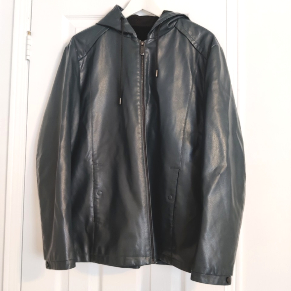 Tucano Genuine Leather Hooded Jacket